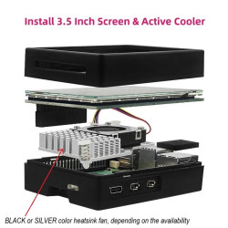 KIT-4E(64)  Raspberry Pi 5 (4GB RAM) KIT LCD 3.5 Inch MicroSD 64GB - Complete SET SIAP PAKAI